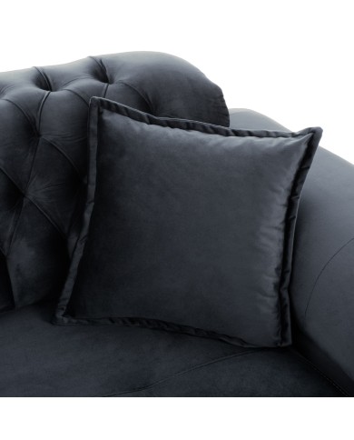 ΚΑΝΑΠΕΣ ΚΡΕΒΑΤΙ BENNINGTON ΤΡΙΘΕΣΙΟΣ ΜΑΥΡΟΣ HM3249.01 240x95x80 εκ.