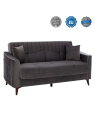 ΚΑΝΑΠΕΣ ΚΡΕΒΑΤΙ PORTMAN ΔΙΘΕΣΙΟΣ ΓΚΡΙ HM3248.01 140x80x87 εκ.