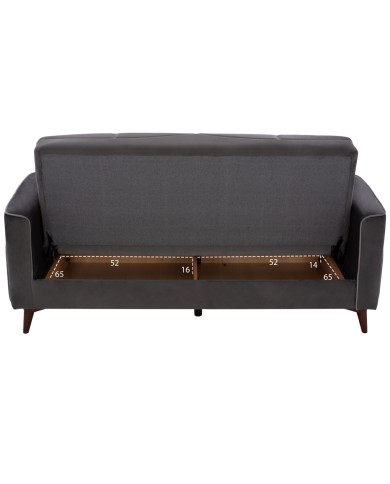 ΚΑΝΑΠΕΣ ΚΡΕΒΑΤΙ PORTMAN ΔΙΘΕΣΙΟΣ ΓΚΡΙ HM3248.01 140x80x87 εκ.