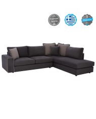 ΚΑΝΑΠΕΣ ΔΕΞΙΑ ΓΩΝΙΑ HOME ΥΦΑΣΜΑ ΑΛΕΚΙΑΣΤΟ ΓΚΡΙ 270x225x90Yεκ. HM3255.01R