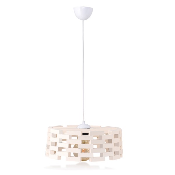 ΦΩΤΙΣΤΙΚΟ ΟΡΟΦΗΣ ΞΥΛΙΝΟ ΚΡΕΜΑΣΤΟ ΚΡΕΜ HM7650.01 Φ33x66  εκ.