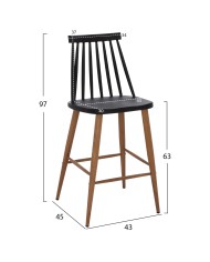 ΣΚΑΜΠΟ ΜΠΑΡ ΜΑΥΡΟ HM9300.02 43x45x97Υεκ.