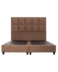 ΚΡΕΒΑΤΙ ALBA ΚΑΦΕ τ.NUBUCK HM636.21 ΓΙΑ ΣΤΡΩΜΑ 150x200 εκ.