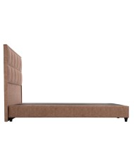 ΚΡΕΒΑΤΙ ALBA ΚΑΦΕ τ.NUBUCK HM636.21 ΓΙΑ ΣΤΡΩΜΑ 150x200 εκ.