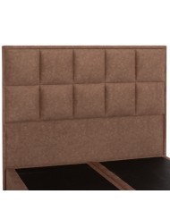ΚΡΕΒΑΤΙ ALBA ΚΑΦΕ τ.NUBUCK HM636.21 ΓΙΑ ΣΤΡΩΜΑ 150x200 εκ.