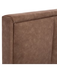 ΚΡΕΒΑΤΙ ALBA ΚΑΦΕ τ.NUBUCK HM636.21 ΓΙΑ ΣΤΡΩΜΑ 150x200 εκ.