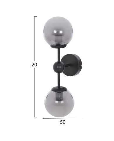 ΦΩΤΙΣΤΙΚΟ ΑΠΛΙΚΑ ME ΔΥΟ ΓΛΟΜΠΟΥΣ ΚΑΘΕΤΑ 50x15x20Y εκ.HM7638.01