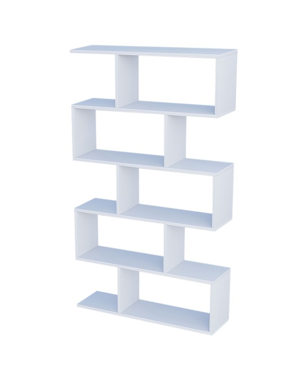 ΒΙΒΛΙΟΘΗΚΗ MAZE ΜΕΛΑΜΙΝΗΣ ΛΕΥΚΗ 90x20x156Yεκ.HM9426