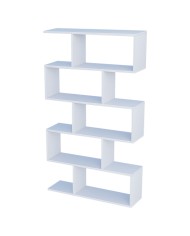 ΒΙΒΛΙΟΘΗΚΗ MAZE ΜΕΛΑΜΙΝΗΣ ΛΕΥΚΗ 90x20x156Yεκ.HM9426