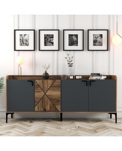 ΜΠΟΥΦΕΣ ΜΕΛΑΜΙΝΗΣ ΚΑΡΥΔΙ ΚΑΙ ΑΝΘΡΑΚΙ 180x35x78Yεκ. HM9433.01