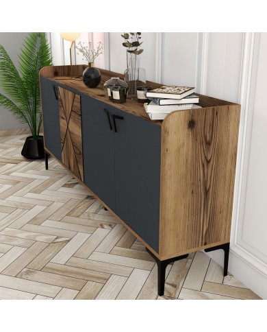 ΜΠΟΥΦΕΣ ΜΕΛΑΜΙΝΗΣ ΚΑΡΥΔΙ ΚΑΙ ΑΝΘΡΑΚΙ 180x35x78Yεκ. HM9433.01