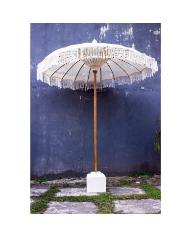 ΟΜΠΡΕΛΑ ΜΑΚΡΑΜΕ ΜΠΕΖ ΞΥΛO TEAK ΣΚΕΛΕΤΟΣ 200X250 HM6035.01