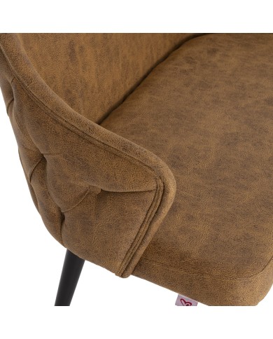 ΚΑΝΑΠΕΣ 2-ΘΕΣΙΟΣ ΕΠΑΓΓΕΛ. CARLOS HM9273.19 ΧΡΥΣΟ Τ.NUBUCK-ΞΥΛΙΝΑ ΠΟΔΙΑ 119x60x84Υεκ.