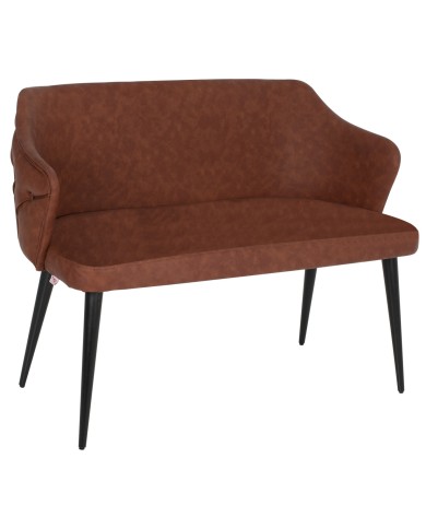 ΚΑΝΑΠΕΣ 2-ΘΕΣΙΟΣ ΕΠΑΓΕΛΜ. CARLOS HM9273.43 ΚΑΦΕ Τ.NUBUCK-ΞΥΛΙΝΑ ΠΟΔΙΑ 119x60x84Yεκ.