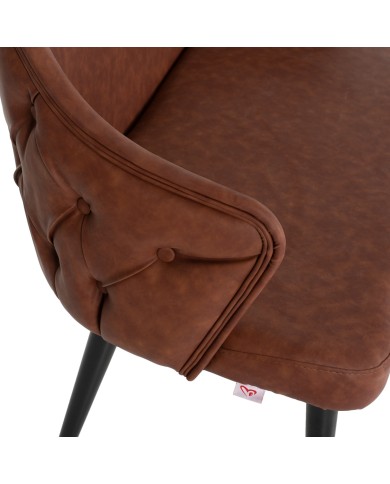 ΚΑΝΑΠΕΣ 2-ΘΕΣΙΟΣ ΕΠΑΓΕΛΜ. CARLOS HM9273.43 ΚΑΦΕ Τ.NUBUCK-ΞΥΛΙΝΑ ΠΟΔΙΑ 119x60x84Yεκ.