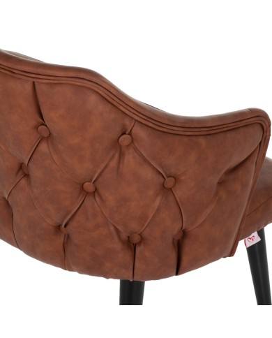 ΚΑΝΑΠΕΣ 2-ΘΕΣΙΟΣ ΕΠΑΓΕΛΜ. CARLOS HM9273.43 ΚΑΦΕ Τ.NUBUCK-ΞΥΛΙΝΑ ΠΟΔΙΑ 119x60x84Yεκ.