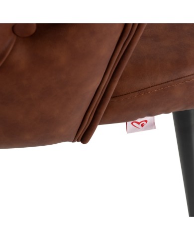 ΚΑΝΑΠΕΣ 2-ΘΕΣΙΟΣ ΕΠΑΓΕΛΜ. CARLOS HM9273.43 ΚΑΦΕ Τ.NUBUCK-ΞΥΛΙΝΑ ΠΟΔΙΑ 119x60x84Yεκ.