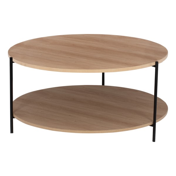 ΤΡΑΠΕΖΙ ΣΑΛΟΝΙΟΥ MATTEO 2 ΕΠΙΠΕΔΩΝ ΣΤΡΟΓΓΥΛΟ HM8753.11 Φ75x40,5Yεκ