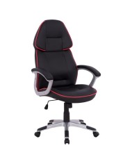 ΚΑΡΕΚΛΑ ΓΡΑΦΕΙΟΥ GAMING ARIS HM1007 BUCKET ΜΑΥΡΟ PU - ΚΟΚΚΙΝΗ ΡΙΓΑ 69x68x(119-127) εκ.