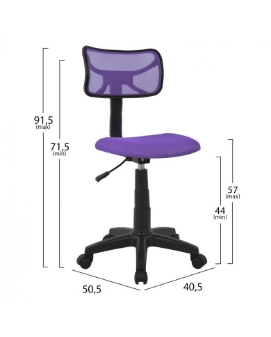 ΚΑΡΕΚΛΑ ΓΡΑΦΕΙΟΥ AKHILA HM1026.04 ΜΕ ΜΩΒ MESH 40,5x50,5x91,5 εκ.