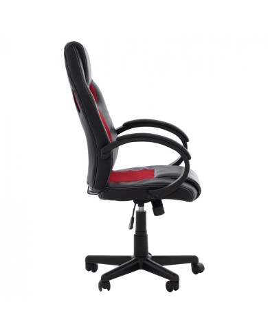 ΚΑΡΕΚΛΑ ΓΡΑΦΕΙΟΥ GAMING BUCKET HM1041.01 ΜΑΥΡΟPU+ΚΟΚΚΙΝΟ MESH 60x62x117 εκ.