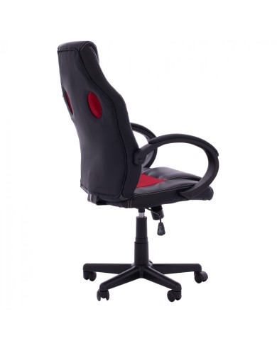 ΚΑΡΕΚΛΑ ΓΡΑΦΕΙΟΥ GAMING BUCKET HM1041.01 ΜΑΥΡΟPU+ΚΟΚΚΙΝΟ MESH 60x62x117 εκ.