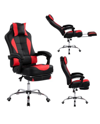 ΠΟΛΥΘΡΟΝΑ GAMING HM1055.01 SYNCHRO ΜΑΥΡΟ & ΚΟΚΚΙΝΟ PU 62x77x118 εκ.