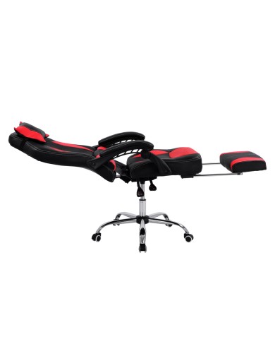 ΠΟΛΥΘΡΟΝΑ GAMING HM1055.01 SYNCHRO ΜΑΥΡΟ & ΚΟΚΚΙΝΟ PU 62x77x118 εκ.