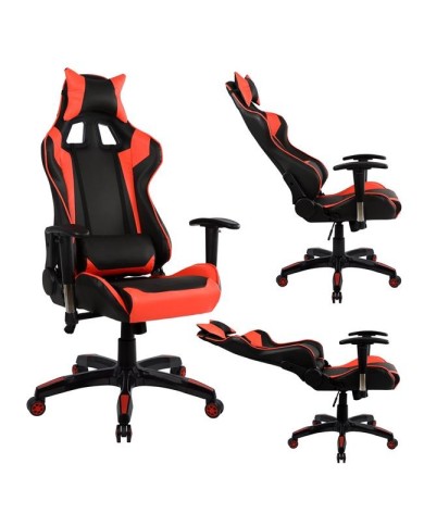 ΠΟΛΥΘΡΟΝΑ GAMING ZAYN HM1056.01 ΜΑΥΡΟ-ΚΟΚΚΙΝΟ PU 67x70x134 εκ.