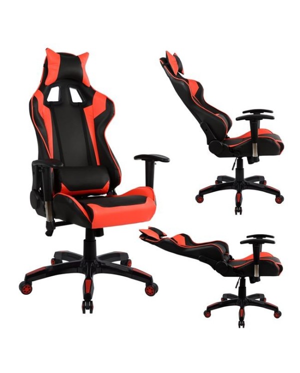 ΠΟΛΥΘΡΟΝΑ GAMING ZAYN HM1056.01 ΜΑΥΡΟ-ΚΟΚΚΙΝΟ PU 67x70x134 εκ.