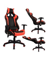 ΠΟΛΥΘΡΟΝΑ GAMING ZAYN HM1056.01 ΜΑΥΡΟ-ΚΟΚΚΙΝΟ PU 67x70x134 εκ.