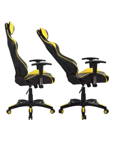 ΠΟΛΥΘΡΟΝΑ GAMING ZAYN HM1056.11 ΜΑΥΡΟ-ΚΙΤΡΙΝΟ PU 67x70x134 εκ.