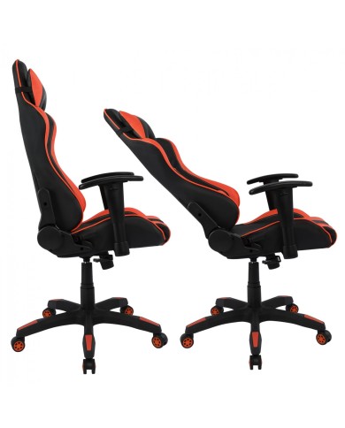 ΚΑΡΕΚΛΑ ΓΡΑΦΕΙΟΥ GAMING HM1062.01 SPEED ΜΑΥΡΟ ΚΟΚΚΙΝΟ PU 68,5 x 71,5 x 133,5 εκ.