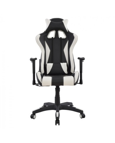 ΚΑΡΕΚΛΑ ΓΡΑΦΕΙΟΥ GAMING HM1062.04 SPEED ΜΑΥΡΟ ΛΕΥΚΟ PU 68,5x71,5x133,5 cm