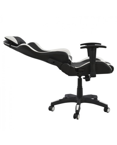 ΚΑΡΕΚΛΑ ΓΡΑΦΕΙΟΥ GAMING HM1062.04 SPEED ΜΑΥΡΟ ΛΕΥΚΟ PU 68,5x71,5x133,5 cm