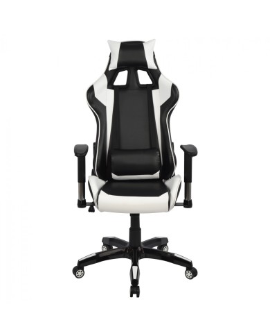 ΠΟΛΥΘΡΟΝΑ GAMING ZAYN HM1056.04 ΜΑΥΡΟ-ΛΕΥΚΟ PU 67x70x134 cm