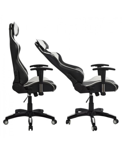 ΠΟΛΥΘΡΟΝΑ GAMING ZAYN HM1056.04 ΜΑΥΡΟ-ΛΕΥΚΟ PU 67x70x134 cm