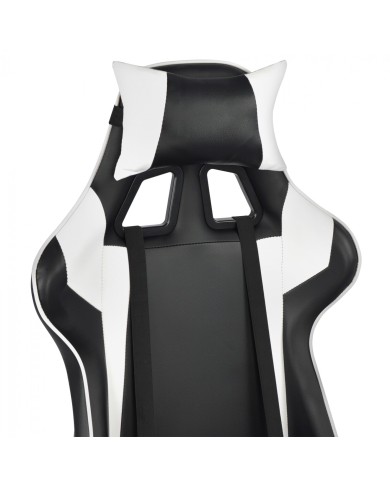 ΠΟΛΥΘΡΟΝΑ GAMING ZAYN HM1056.04 ΜΑΥΡΟ-ΛΕΥΚΟ PU 67x70x134 cm