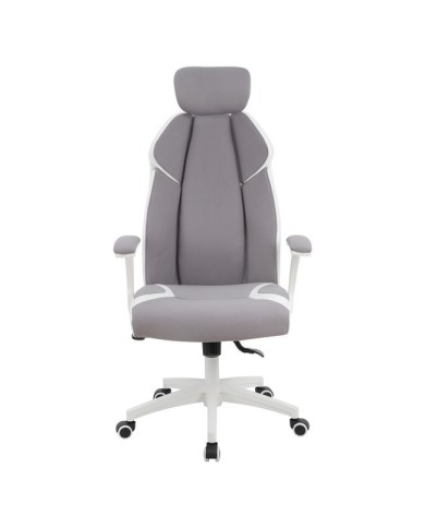 ΚΑΡΕΚΛΑ ΓΡΑΦΕΙΟΥ SALENA HM1086.10 ΣΕ ΓΚΡΙ ΛΕΥΚΟ ΧΡΩΜΑ 65x73x130 εκ.