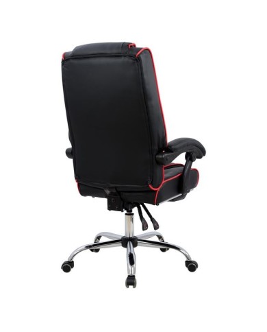 ΚΑΡΕΚΛΑ ΓΡΑΦΕΙΟΥ GAMING AMATA ΜΕ ΥΠΟΠΟΔΙΟ HM1089.01 ΜΑΥΡΗ ΚΟΚΚΙΝΗ 64x68x128 cm