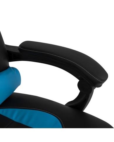 ΠΟΛΥΘΡΟΝΑ GAMING HM1055.08 SYNCHRO ΜΑΥΡΟ ΚΑΙ ΓΑΛΑΖΙΟ PU 66x67x130 cm