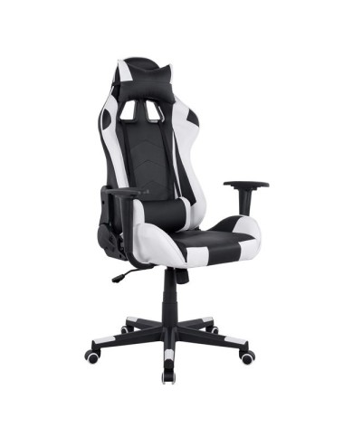ΠΟΛΥΘΡΟΝΑ GAMING WINTER HM1137.04 ΜΑΥΡΟ-ΛΕΥΚΟ PU 68Χ67Χ130 ΕΚ
