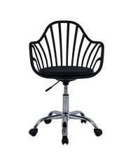 ΚΑΡΕΚΛΑ ΓΡΑΦΕΙΟΥ BECKY HM8457.02 ΣΕ ΜΑΥΡΟ ΧΡΩΜΑ