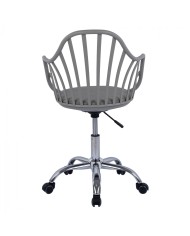 ΚΑΡΕΚΛΑ ΓΡΑΦΕΙΟΥ BECKY HM8457.10 ΣΕ ΓΚΡΙ ΧΡΩΜΑ 57Χ57Χ96 ΕΚ