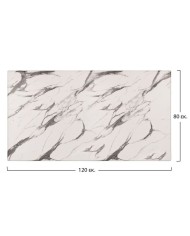 ΕΠΙΦΑΝΕΙΑ ΤΡΑΠΕΖΙΟΥ WERZALIT 120Χ80 MARBLE WHITE-GREY 5657 HM5630.11