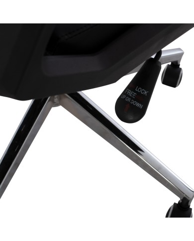 ΚΑΡΕΚΛΑ ΓΡΑΦΕΙΟΥ ΜΑΥΡΗ SUPERIOR HM1167.01 72x70x121 εκ.
