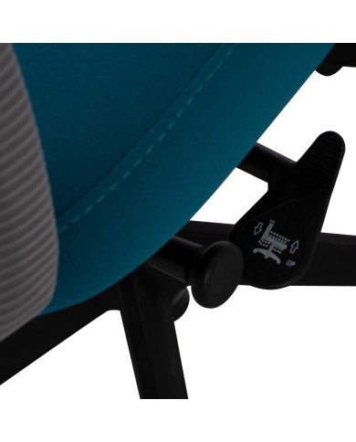 ΚΑΡΕΚΛΑ ΓΡΑΦΕΙΟΥ SUPERIOR ΜΠΛΕ-ΓΚΡΙ HM1170.08 65x62x100 εκ.