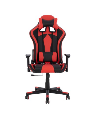 ΚΑΡΕΚΛΑ ΓΡΑΦΕΙΟΥ GAMING DOCKS HM1162.01 ΜΑΥΡΟ ΚΟΚΚΙΝΟ PU 67x70x130 εκ.