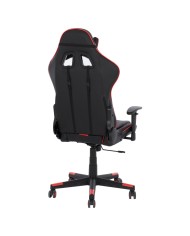 ΚΑΡΕΚΛΑ ΓΡΑΦΕΙΟΥ GAMING DOCKS HM1162.01 ΜΑΥΡΟ ΚΟΚΚΙΝΟ PU 67x70x130 εκ.