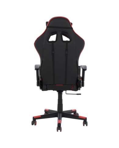 ΚΑΡΕΚΛΑ ΓΡΑΦΕΙΟΥ GAMING DOCKS HM1162.01 ΜΑΥΡΟ ΚΟΚΚΙΝΟ PU 67x70x130 εκ.
